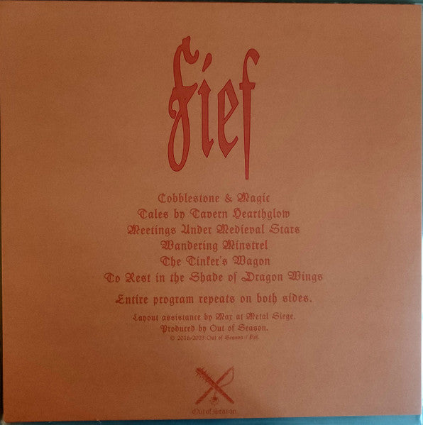 Fief – I (2016) - New LP Record 2023 Out Of Season USA Clear w/ multi-color splatter Vinyl - Electronic / Dungeon Synth / Medieval - Shuga Records