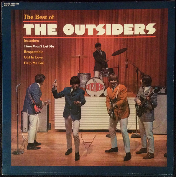 The Outsiders - The Best Of - VG+ LP Record 1986 Rhino USA Vinyl - Garage Rock / Pop Rock - Shuga Records
