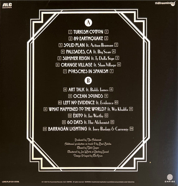 Larry June & Alchemist - The Great Escape - Mint- 2 LP Record 2023 ALC USA Black Vinyl - Hip Hop - Shuga Records