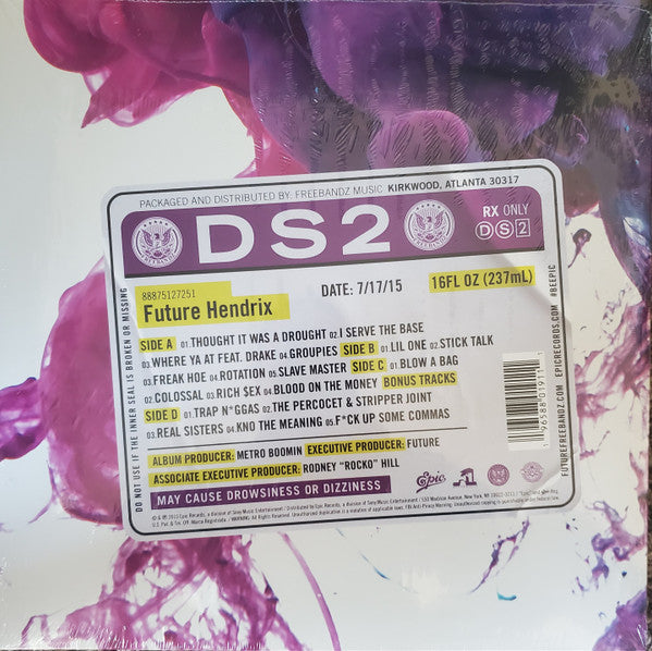 Future - DS2 Dirty Sprite 2 (2015) - Mint- 2 LP Record 2023 Epic Freebandz USA Black Vinyl - Hip Hop / Trap - Shuga Records