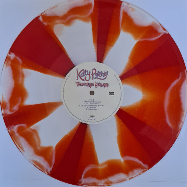 Katy Perry - Teenage Dream (2010) - Mint- 2 LP Record 2023 Capitol Teenager Edition Peppermint Red / White Pinwheel Vinyl & Poster - Pop / Synth-pop / Dance-pop - Shuga Records