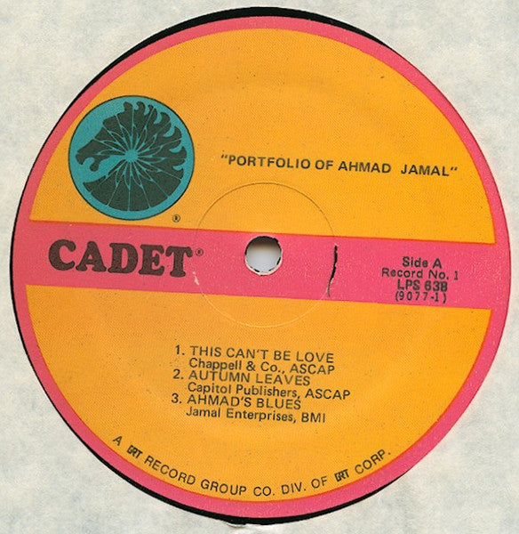 Ahmad Jamal - Portfolio Of Ahmad Jamal (1959) - VG+ 2 LP Record 1970s Cadet Argo USA Vinyl - Jazz / Post Bop / Cool Jazz
