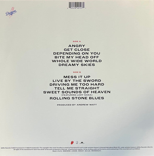 The Rolling Stones - Hackney Diamonds - New LP Record 2023 Geffen LA Dodgers Edition White Vinyl - Pop Rock / Rock & Roll - Shuga Records