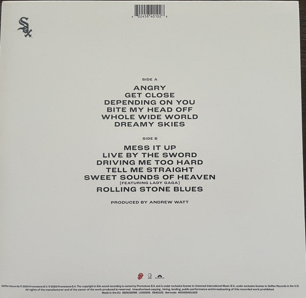 The Rolling Stones – Hackney Diamonds - New LP Record 2023 Geffen Chicago White Sox Edition White Vinyl - Pop Rock / Rock & Roll - Shuga Records
