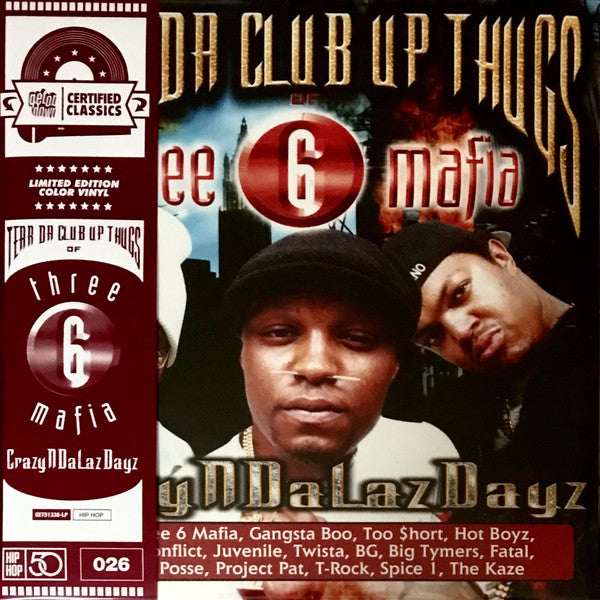 Tear Da Club Up Thugs Of Three 6 Mafia - CrazyNDaLazDayz (1999) - Mint- 2 LP Record 2023 Get On Down Relativity Dried Blood Vinyl, OBI & Numbered - Hip Hop / Memphis Rap / Crunk / Horrorcore - Shuga Records