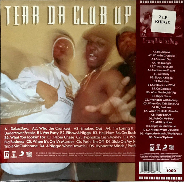 Tear Da Club Up Thugs Of Three 6 Mafia - CrazyNDaLazDayz (1999) - Mint- 2 LP Record 2023 Get On Down Relativity Dried Blood Vinyl, OBI & Numbered - Hip Hop / Memphis Rap / Crunk / Horrorcore - Shuga Records