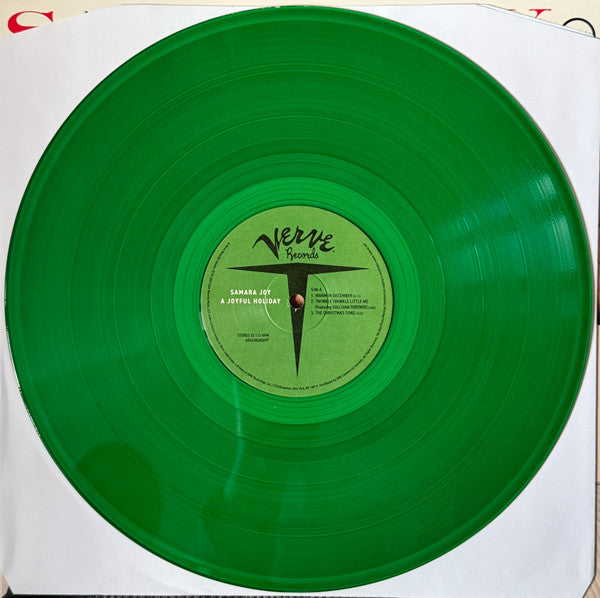 Signed Autographed - Samara Joy - A Joyful Holiday - Mint- EP Record 2023 Verve Emerald Green Vinyl & Signed Lithograph - Jazz / Holiday / Christmas - Shuga Records