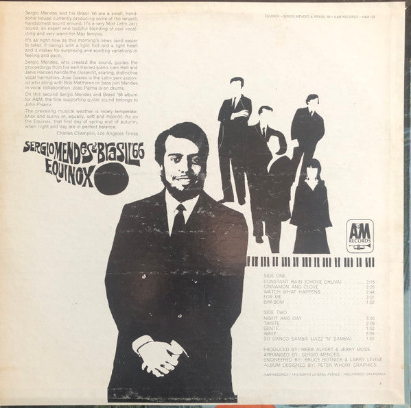 Sergio Mendes & Brasil '66 - Equinox - VG+ LP Record 1967 A&M USA Original Press Vinyl - Jazz / Bossanova / Latin - Shuga Records