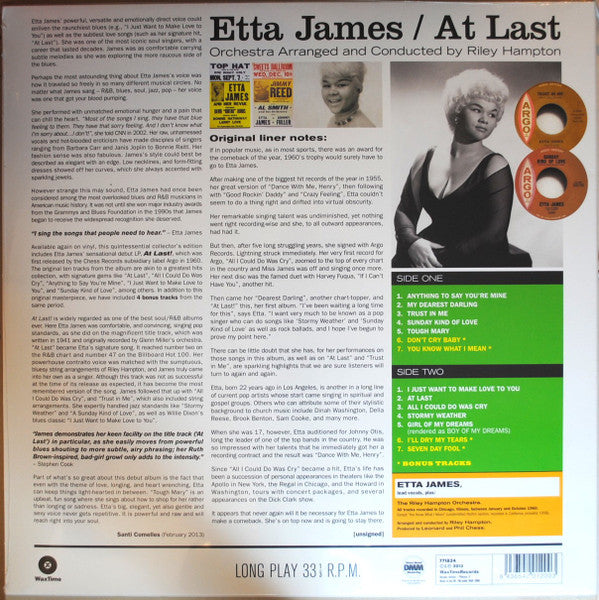 Etta James - At Last! (1960) - New LP Record 2023 WaxTime 180 gram Vinyl - Soul / Rhythm & Blues - Shuga Records