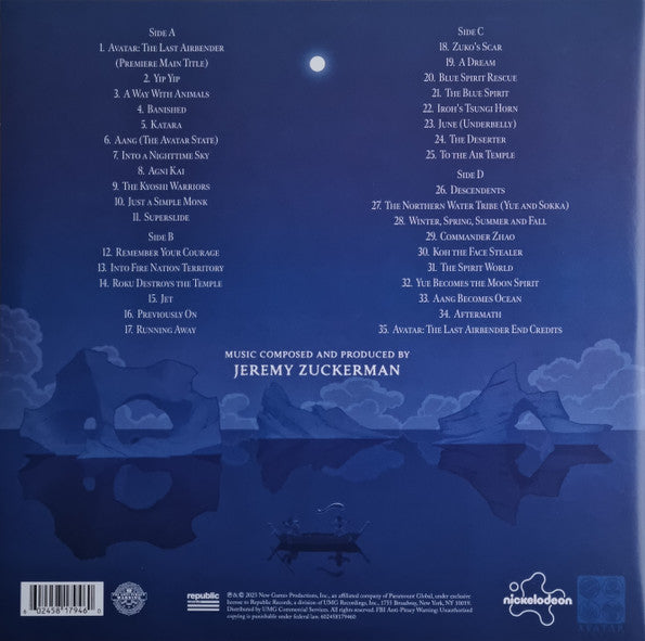 Jeremy Zuckerman - Avatar: The Last Airbender - Book 1: Water (Music From The Animated Series) - New 2 LP Record 2023 Republic urquoise Translucent - Soundtrack - Shuga Records