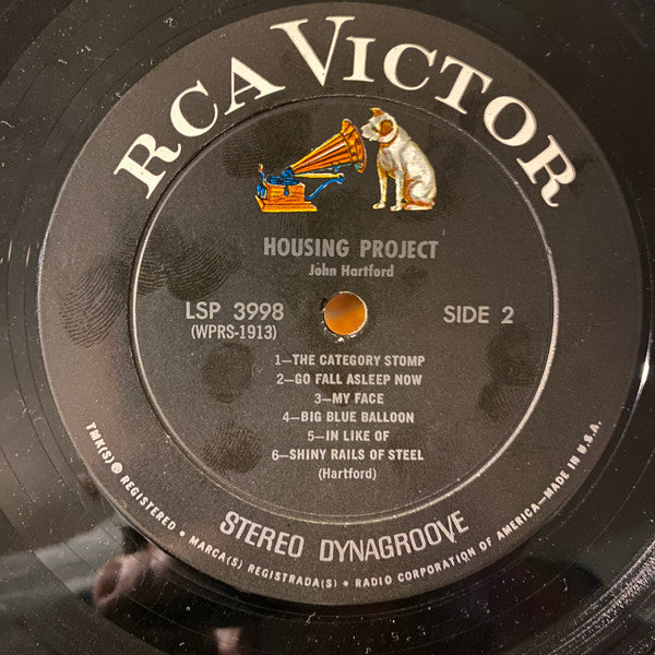 John Hartford - Housing Project - VG+ LP Record 1968 RCA Victor USA Original Vinyl - Folk Rock / Bluegrass - Shuga Records
