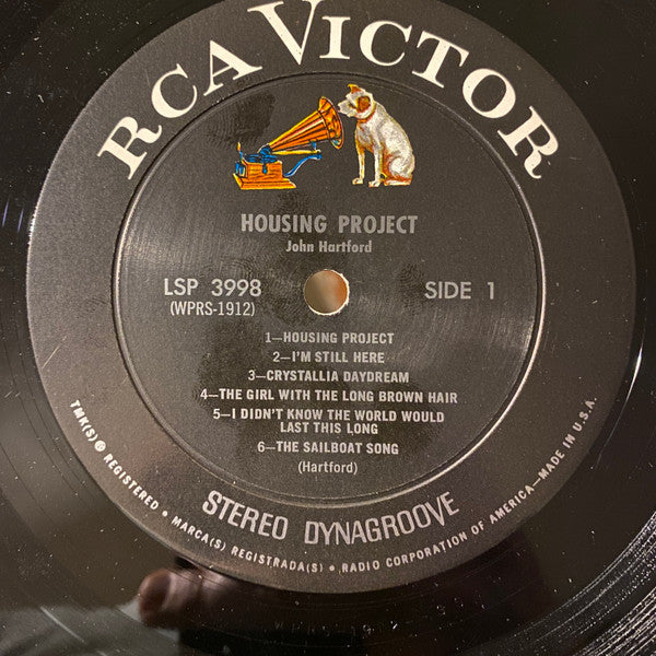 John Hartford - Housing Project - VG+ LP Record 1968 RCA Victor USA Original Vinyl - Folk Rock / Bluegrass - Shuga Records
