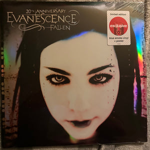 Evanescence - Fallen (2003) - New 2 LP Record 2023 Craft Target Exclusive Blue Smoke Vinyl, Foli Cover & Poster - Rock / Nu Metal - Shuga Records