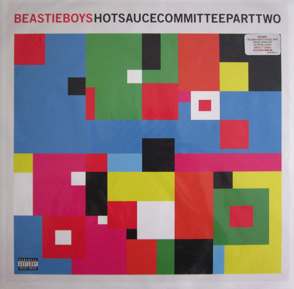 Beastie Boys - Hot Sauce Committee Part Two (2011) - VG+ 2 LP Record 2017 Capitol White 180 gram Vinyl & Iron-on - Hip Hop