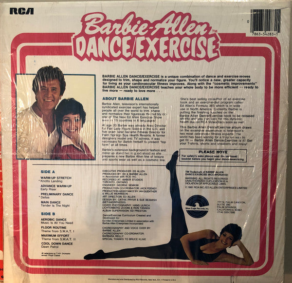Barbie Allen - Dance/Exercise - Mint- LP Record 1981 RCA USA Original Vinyl & Booklet - Pop / Health-Fitness - Shuga Records