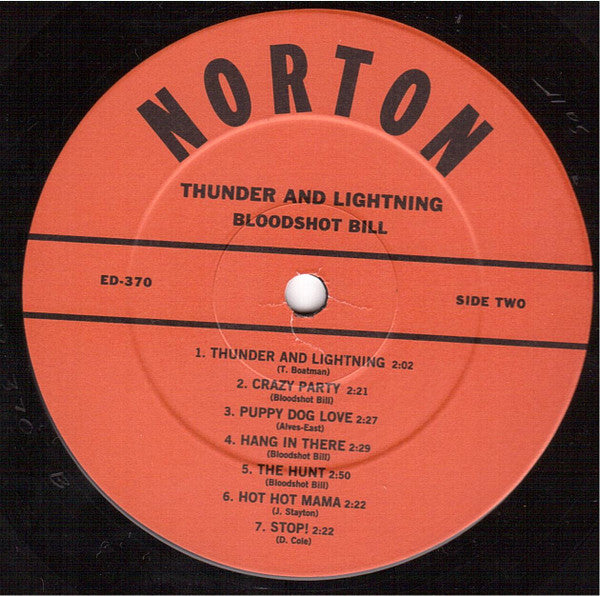 Bloodshot Bill - Thunder And Lightning - Mint- LP Record 2011 Norton USA Vinyl - Rockabilly