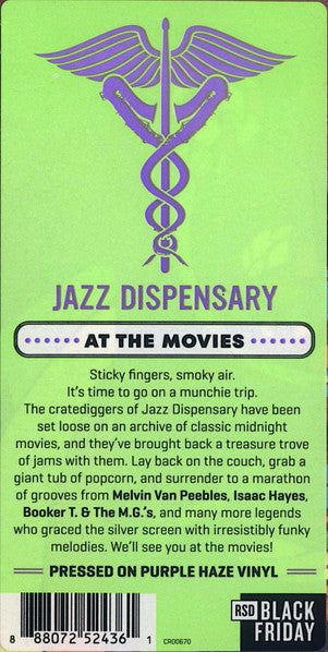 Various - Jazz Dispensary: At The Movies - New LP Record Store Day Black Friday 2023 Craft Recordings RSD Purple Haze Vinyl - Jazz / Jazz-Funk / Soul / Funk - Shuga Records