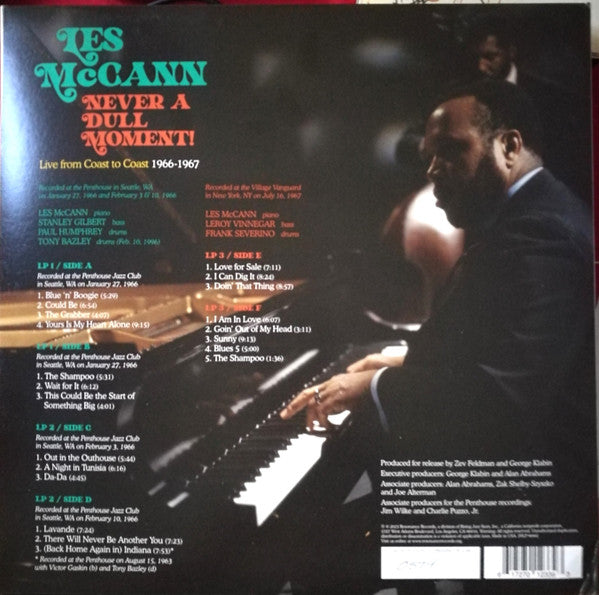 Les McCann – Never A Dull Moment! (Live From Coast To Coast 1966-1967) - New 3 LP Record Store Day Black Friday 2023 Resonance RSD 180 gram Vinyl & Numbered - Jazz - Shuga Records