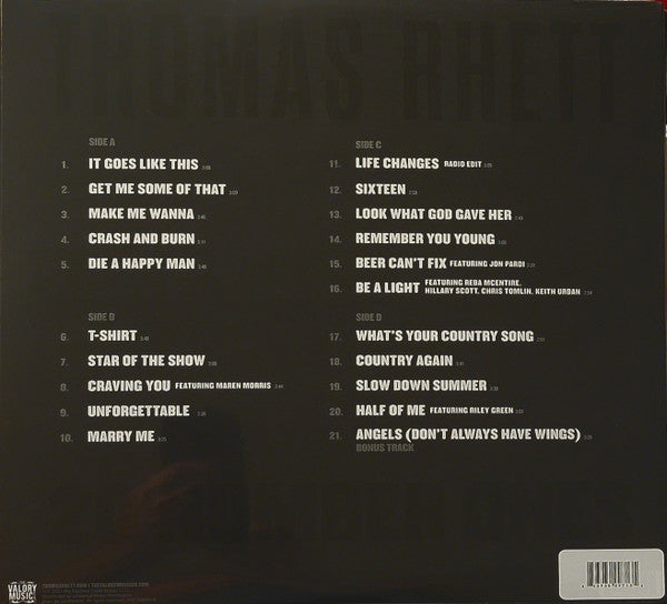 Thomas Rhett - 20 Number Ones - New 2 LP Record 2023 Valory Music Big Machine Target Exclusive Clear Glass Vinyl - Country - Shuga Records