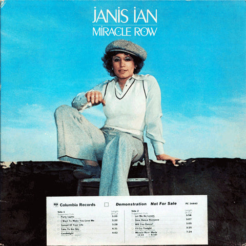 Janis Ian – Miracle Row - VG+ LP Record 1977 Columbia USA Promo Vinyl - Soft Rock / Pop Rock