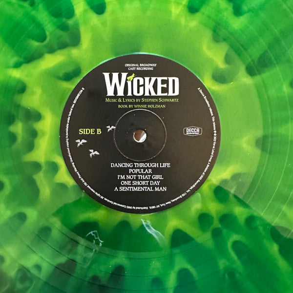 Stephen Schwartz - Wicked (Original Broadway Cast Recording) - Mint- 2 LP Record 2023 Decca Wicked Green Vinyl, Booklet & Lenticular Cover - Musical / Soundtrack - Shuga Records