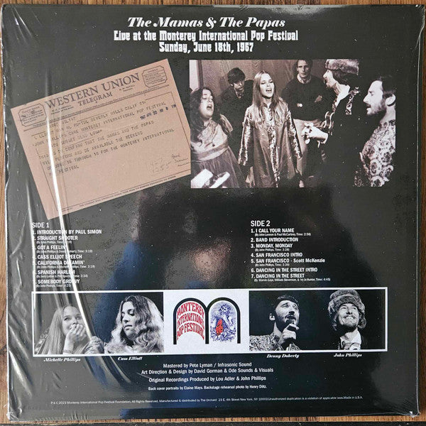 The Mamas & The Papas – California Dreamin' (Live At The Monterey International Pop Festival) - New LP Record Store Day Black Friday 2023 MIPF RSD Gold Vinyl - Pop Rock / Folk Rock - Shuga Records