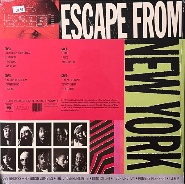 Beast Coast - Escape From New York (2019) - New 2 LP Record Store