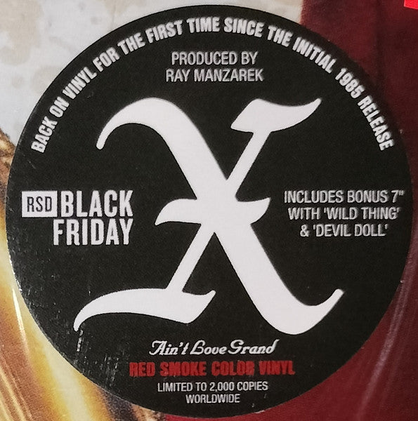 X - Ain't Love Grand (1985) - New LP Record Store Day 2023 Fat Possum RSD Red Smoke Vinyl & 7" - Alternative Rock / Punk - Shuga Records