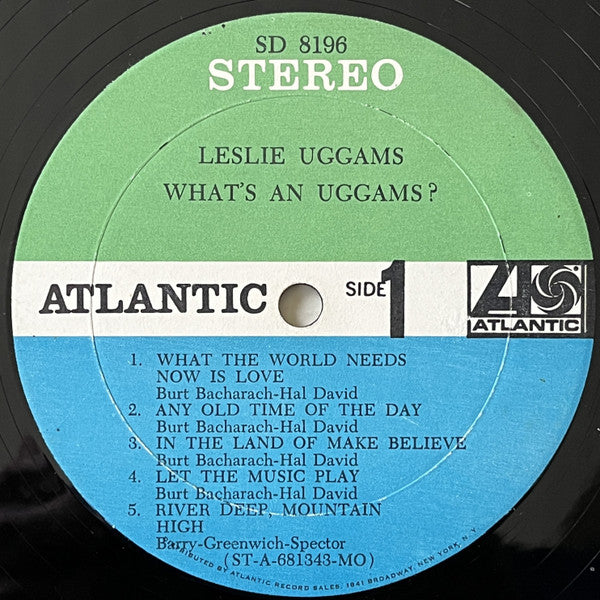 Leslie Uggams - What's An Uggams? - VG+ LP Record 1968 Atlantic USA Original Vinyl - Soul - Shuga Records
