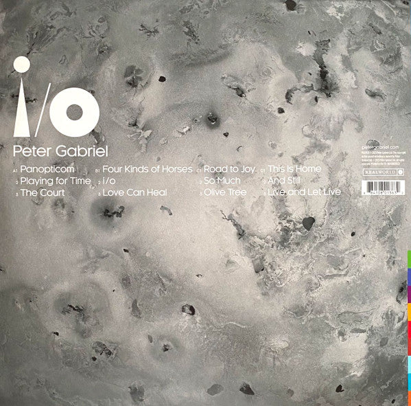 Peter Gabriel - I/O (Dark-Side Mixes) - New 2 LP Record 2023 Real World Vinyl, Booklet, OBI & Download - Art Rock / Pop Rock - Shuga Records