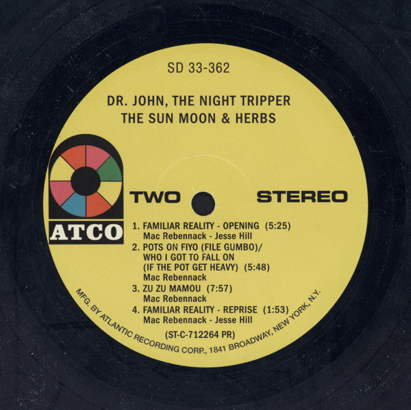 Dr. John, The Night Tripper - The Sun, Moon & Herbs (1971) - Mint- LP Record 2003 ATCO USA 180 gram Vinyl - Funk / Bayou Funk / Psychedelic - Shuga Records