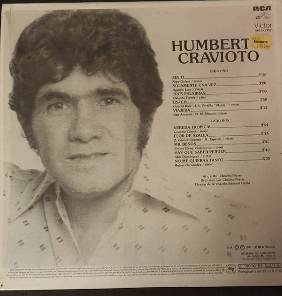 Humberto Cravioto - HUMBERTO CRAVIOTO - Mint- LP Record 1981 RCA Mexico Vinyl - Latin / Ranchera - Shuga Records