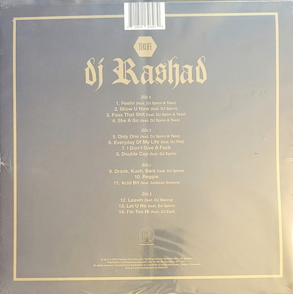 DJ Rashad - Double Cup (2013) - Mint- 2 LP Record 2023 Partisan 10th Anniversary Gold Vinyl - Chicago Footwork / Juke / Ghetto House - Shuga Records
