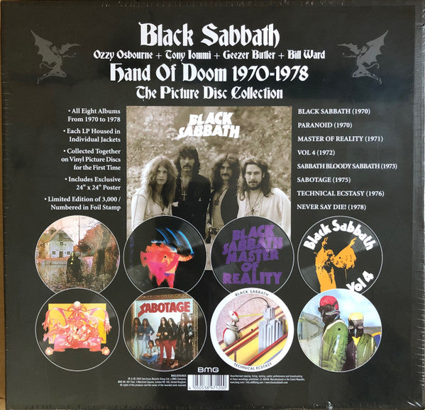 Black Sabbath - Hand Of Doom 1970-1978 - New 8 LP Record Box Set 2023 BMG Sanctuary UK Picture Disc Vinyl & Numbered - Hard Rock / Doom / Blues Rock - Shuga Records