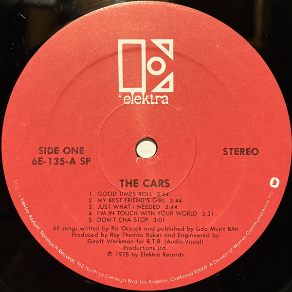 The Cars - The Cars - Mint- LP Record 1978 Elektra USA Original Vinyl & Inner - New Wave / Pop Rock / Synth-pop - Shuga Records