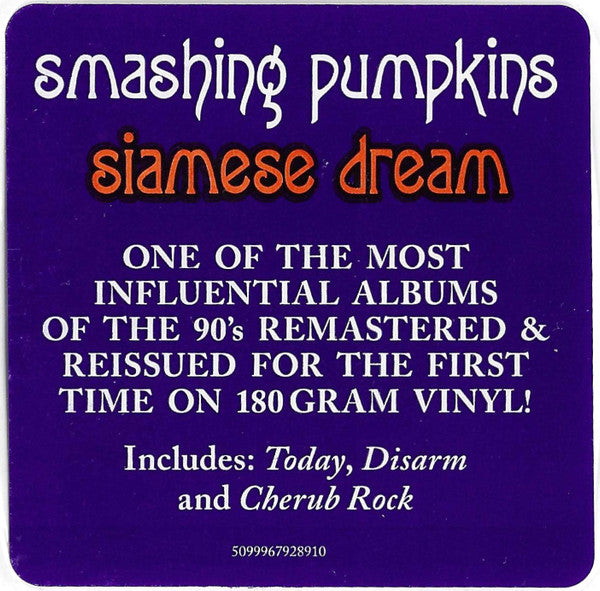 The Smashing Pumpkins - Siamese Dream (1993) - New 2 LP Record 2023 Virgin EMI 180 gram Vinyl & Foil Cover - Alternative Rock / Grunge - Shuga Records