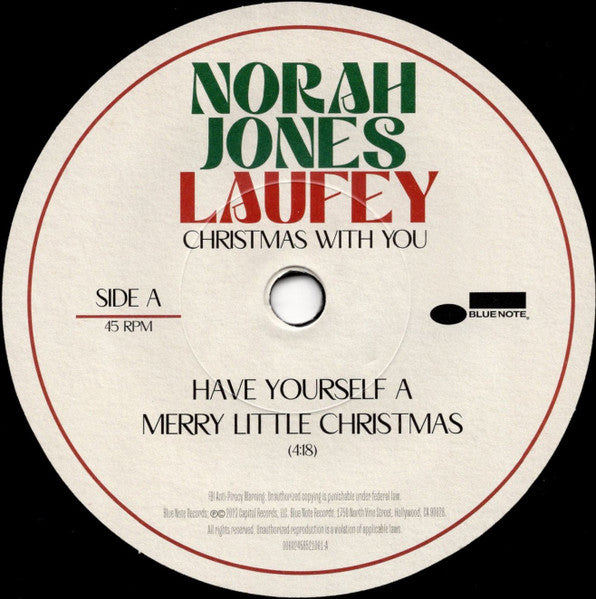 Norah Jones & Laufey – Christmas With You - New 7" Single Record 2023 Blue Note Vinyl - Holiday / Pop Jazz