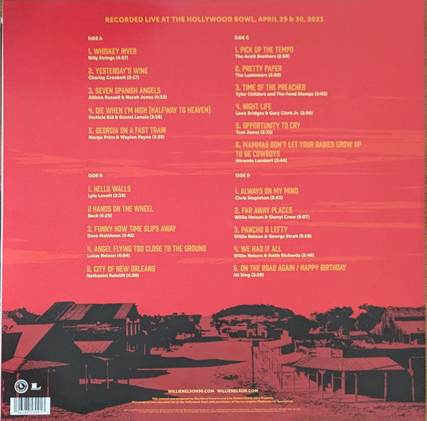 Various - (Long Story Short) Willie Nelson 90 (Live At The Hollywood Bowl) - New 2 LP Record 2023 Blackbird Legacy USA Vinyl - Country - Shuga Records