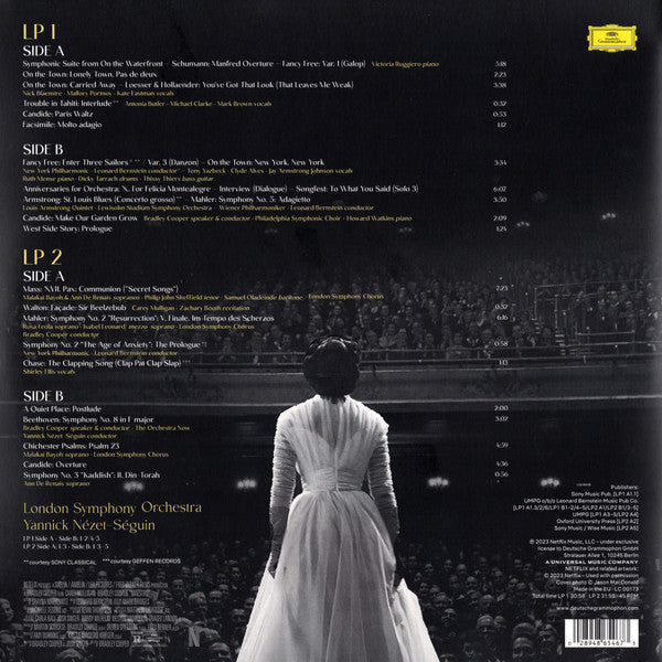 Yannick Nézet-Séguin, London Symphony Orchestra, Bradley Cooper, Leonard Bernstein - Maestro - Music By Leonard Bernstein - Mint- 2 LP Record 2023 Deutsche Grammophon Germany Vinyl - Soundtrack / Classical - Shuga Records