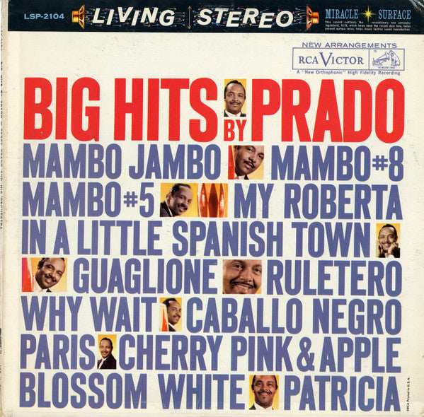 Perez Prado And His Orchestra - Big Hits By Prado - VG+ LP Record 1960 RCA Living Stereo USA Vinyl - Latin Jazz / Cubano / Mambo - Shuga Records