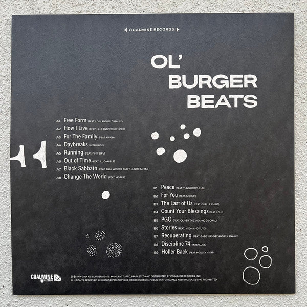 Ol' Burger Beats - 74: Out of Time - New LP Record 2024 Coalmine Black Vinyl - Hip Hop / Boom Bap / Instrumental - Shuga Records