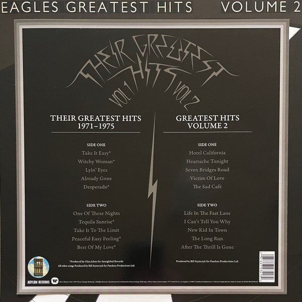 Eagles - Their Greatest Hits Volumes 1 & 2 (1971-1975) - New 2 LP Record 2017 Asylum Box Set Vinyl - Classic Rock / Country Rock - Shuga Records