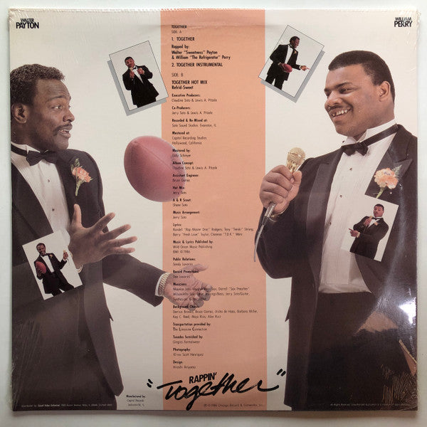 Walter Payton & William Perry – Together - VG 12" Single Record 1986 Chicago Bears USA Vinyl - Pop Rap / Hip Hop - Shuga Records