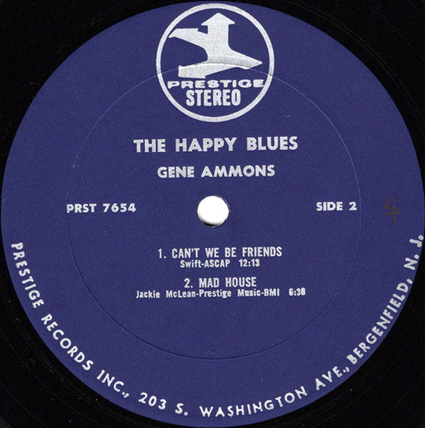 Gene Ammons - The Happy Blues (1956) - VG+ LP Record 1969 Prestige USA Stereo Vinyl - Jazz / Hard Bop / Soul-Jazz - Shuga Records