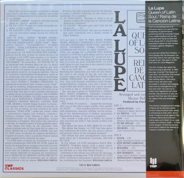 La Lupe - Queen Of Latin Soul / Reina De La Cancion Latina - New LP Record 2024 Tico Craft Vinyl Me, Please 180 gram Vinyl - Latin / Pachanga / Boogaloo / Afro-Cuban - Shuga Records