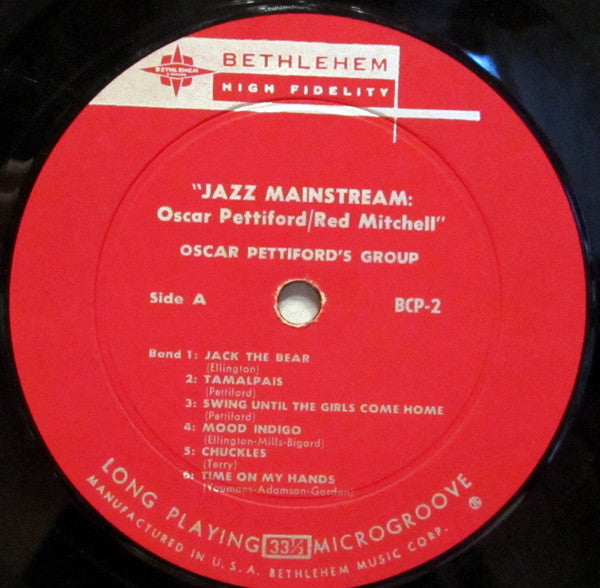 Oscar Pettiford / Red Mitchell - Jazz Mainstream - VG+ LP Record 1957 Bethlehem USA Mono Original Vinyl - Jazz / Cool Jazz / Bop - Shuga Records
