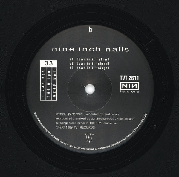 Nine Inch Nails - Down In It - VG+ 12" Single Record 1995 TVT USA Rare Press Vinyl - Industrial / Synth-pop