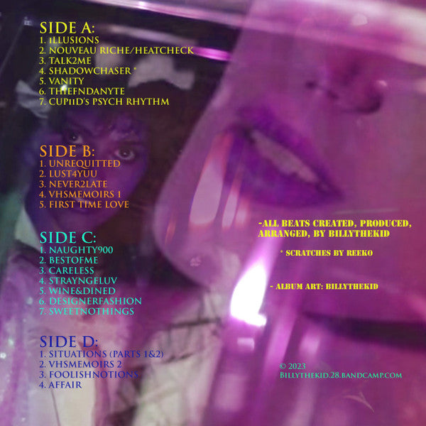 BillyTheKid - Midnight Illusions - New 2 LP Record 2023 Self-Released Vinyl - Chicago Electronic / Vaporwave / Plunderphonics / Instrumental - Shuga Records