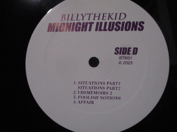 BillyTheKid - Midnight Illusions - New 2 LP Record 2023 Self-Released Vinyl - Chicago Electronic / Vaporwave / Plunderphonics / Instrumental - Shuga Records