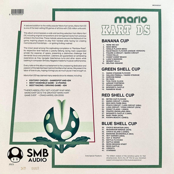 Shinobu Nagata - Mario Kart DS - Mint- 2 LP Record 2023 Nintendo Unofficial Fan Project Red Marble Vinyl & Numbered - Video Game Music / Soundtrack - Shuga Records